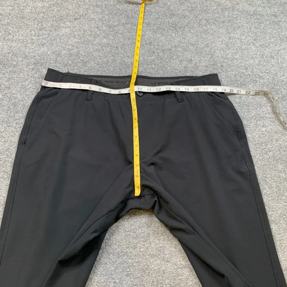 Under Armour Pants Mens 38 Black Gripper Waistband Performance Golf Travel Chino